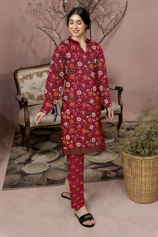 2pc Lawn Digital Print Suit - 015