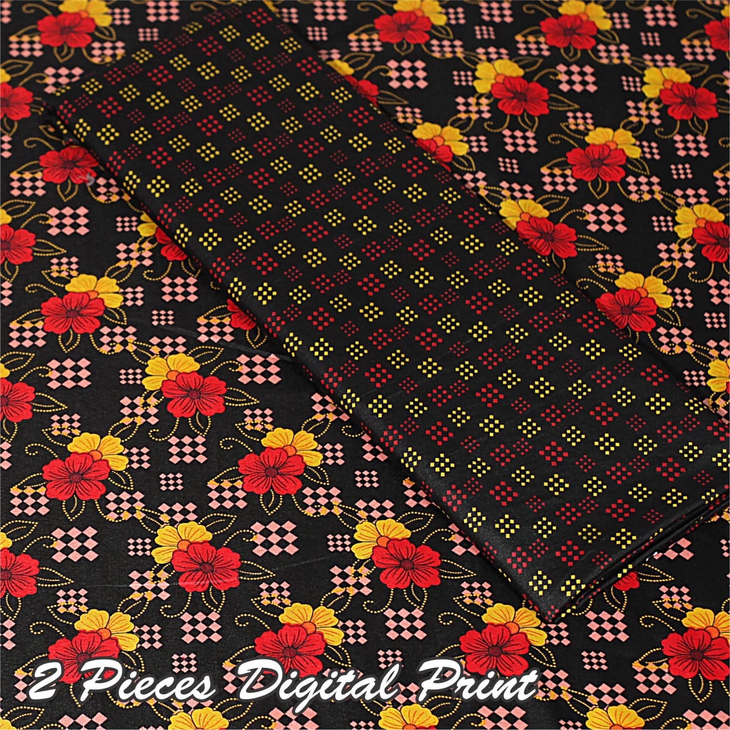 2pc Lawn Digital Print Suit - 013