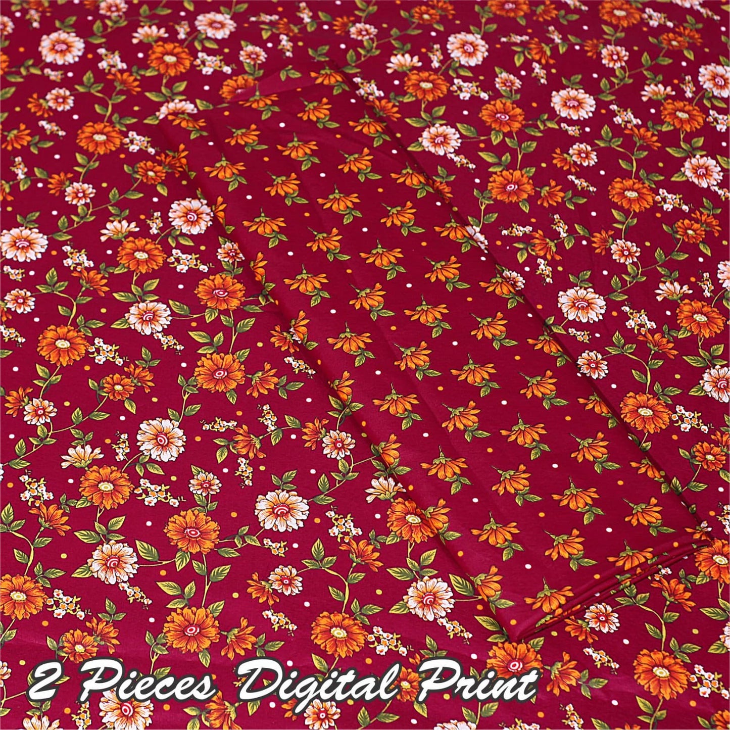 2pc Lawn Digital Print Suit - 015