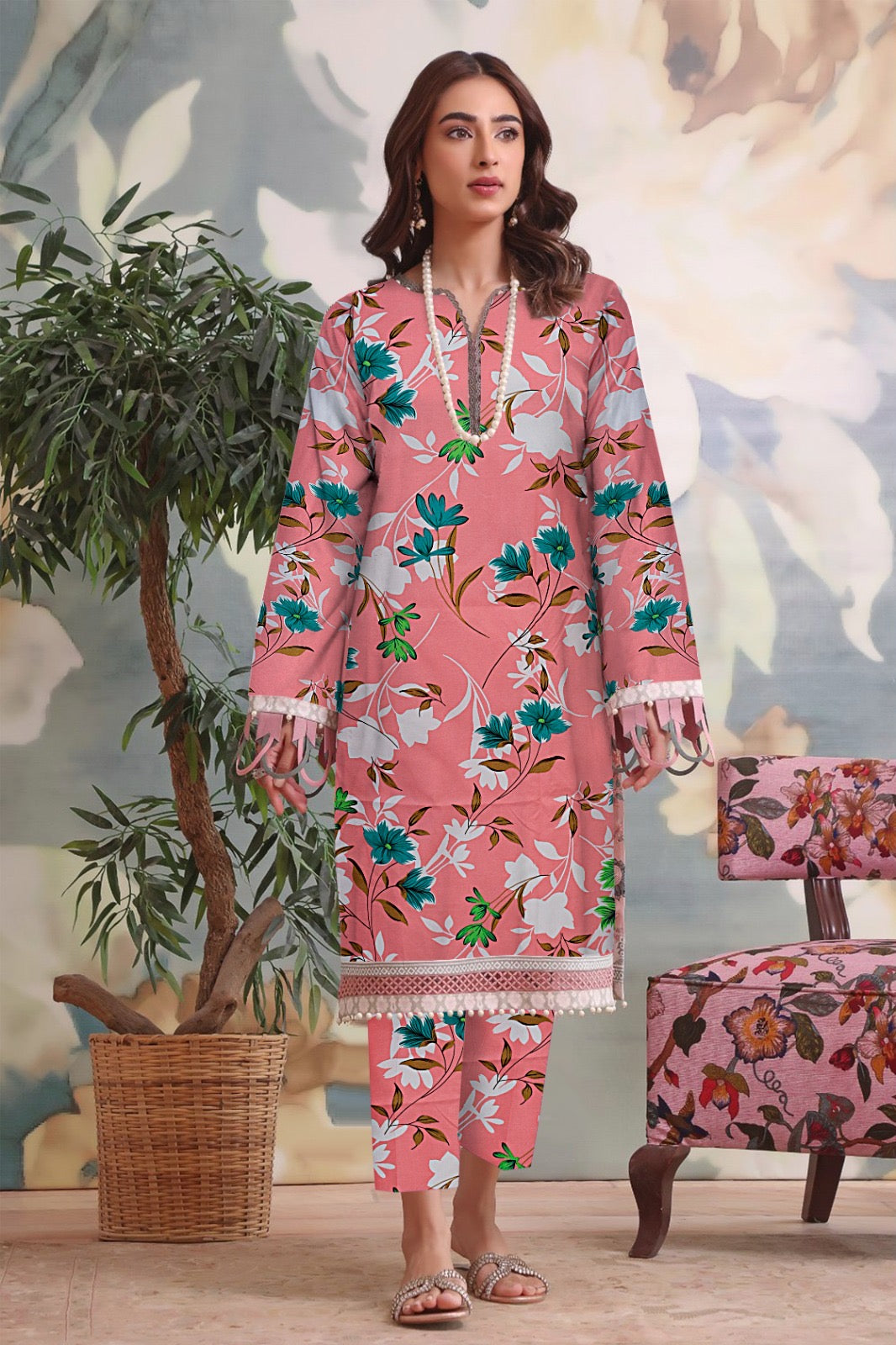 2pc Lawn Digital Print Suit - 01